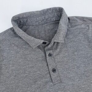 Lululemon Evolution Golf Polo Shirt Mens Size S Grey Short Sleeve Performance